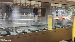 透明屏OLED拼接屏应用河北某企业建设科技馆展厅项目展示
