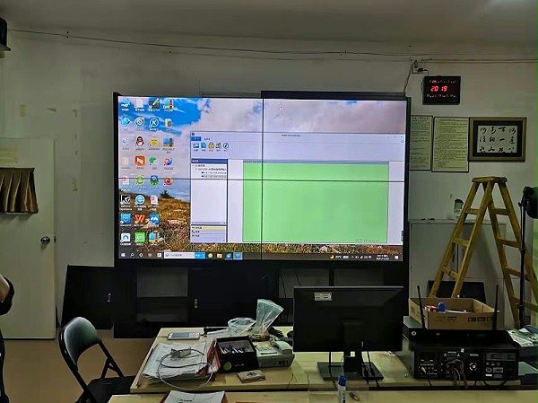 中亿睿65寸拼接屏会议室项目安装效果图