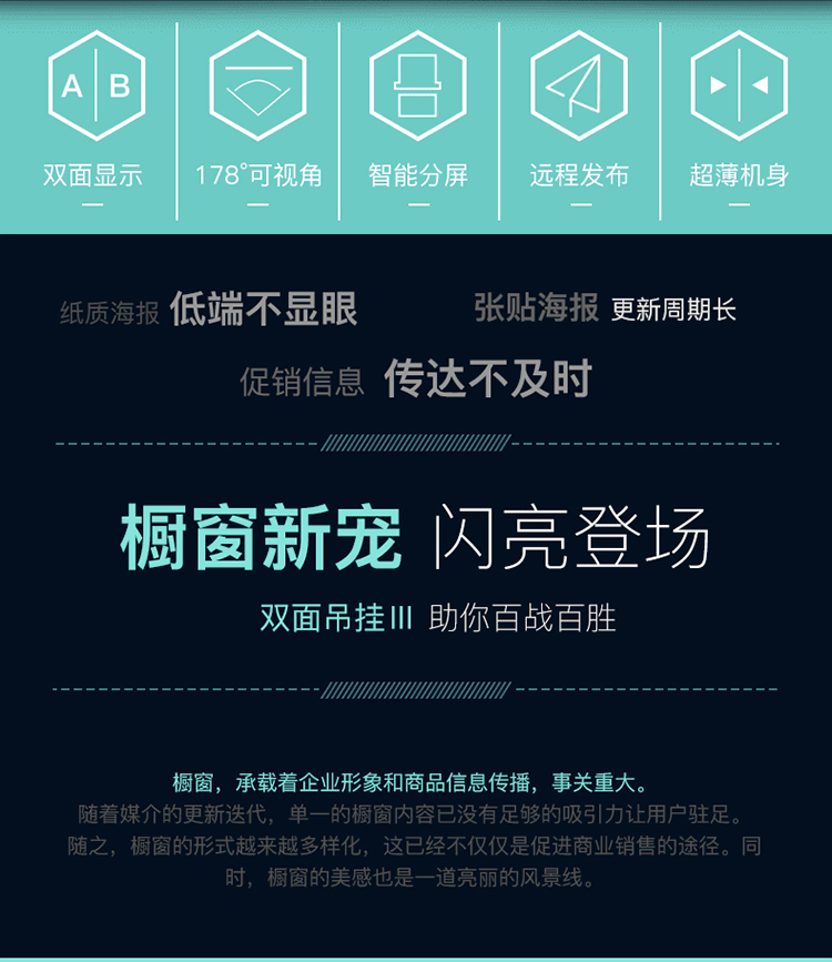 吊挂双面广告机