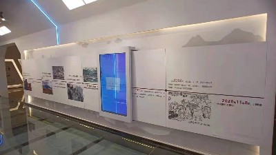 透明屏滑轨应用于四川雅安中铁十一局展厅中心